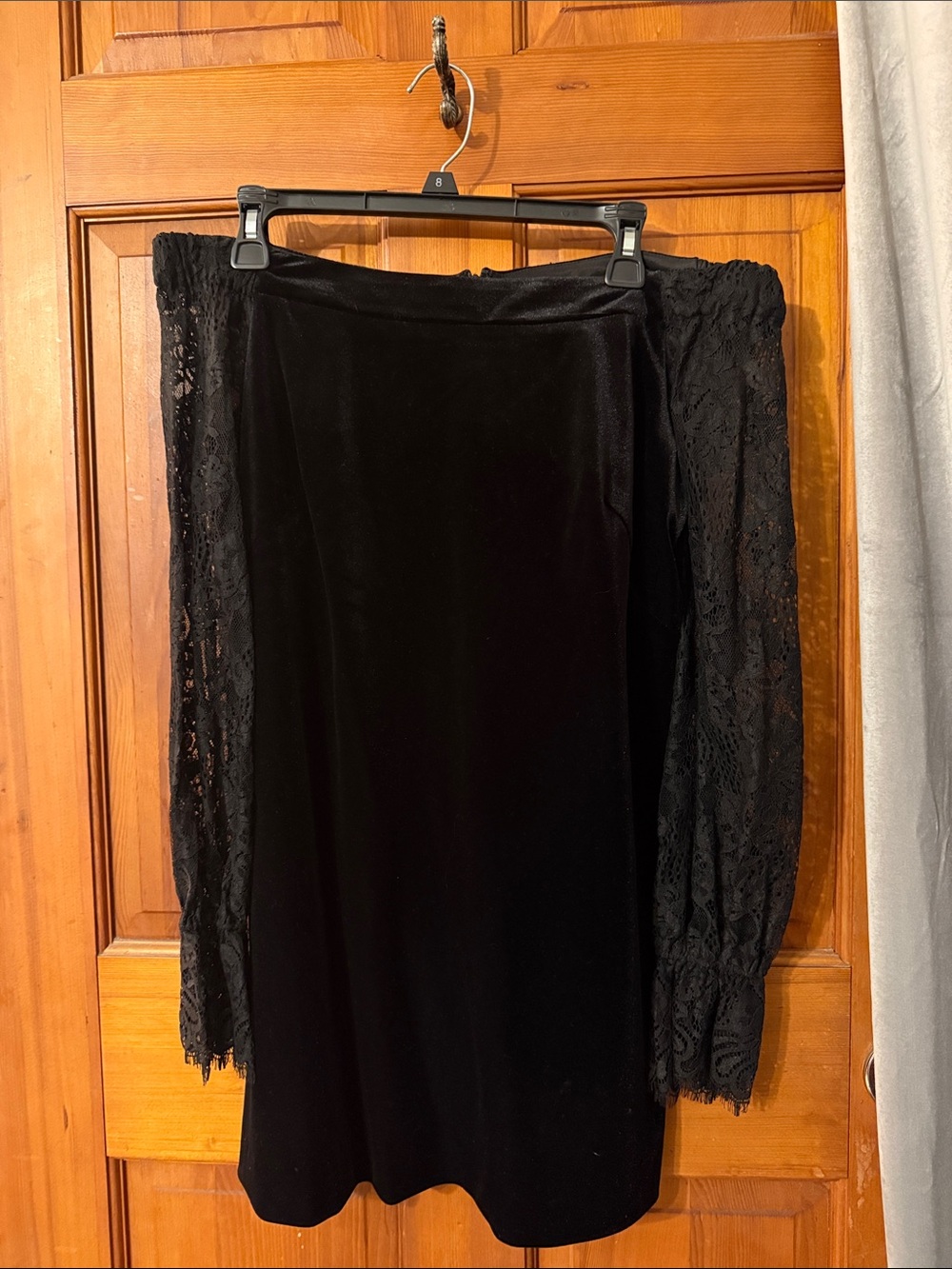 WHBM strapless velvet lace dress size 8